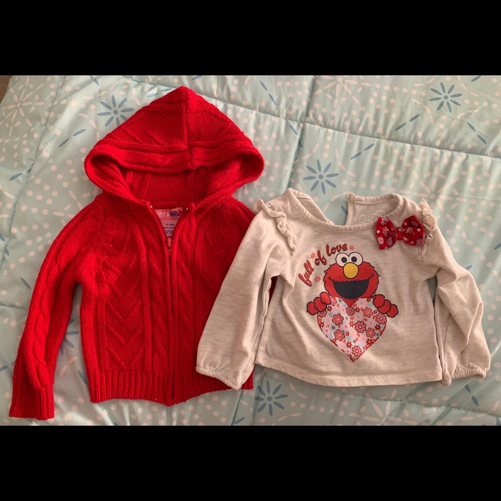 12M Elmo Shirt & Jacket Bundle ⭐️